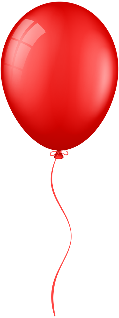 Globo rojo con inflado con helio